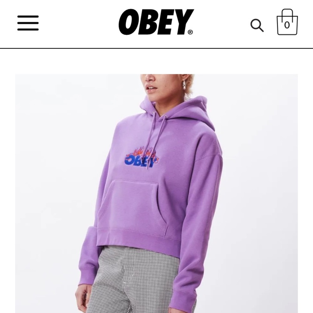 NWT Cropped hoodie OBEY brand - Picture 4 of 8